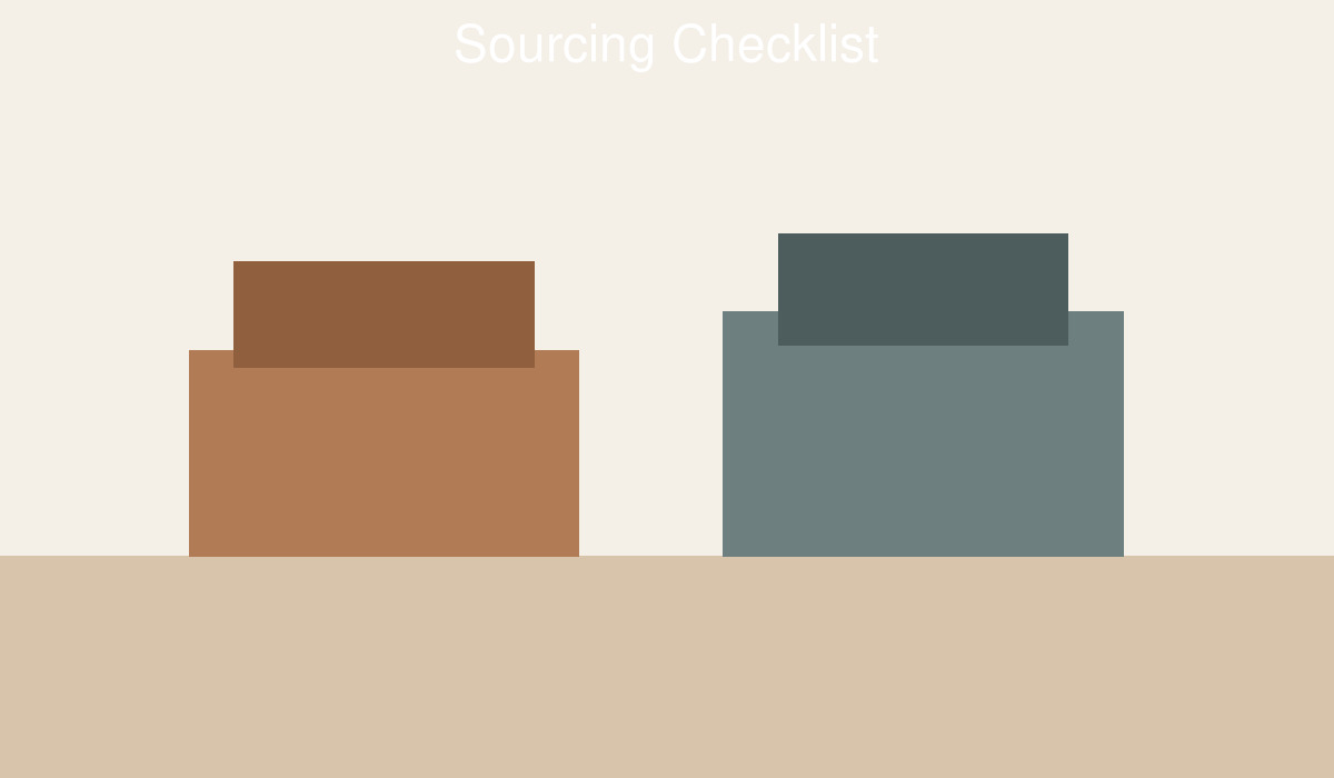 buyer reviewing furniture samples purchase checklist and shipping documents