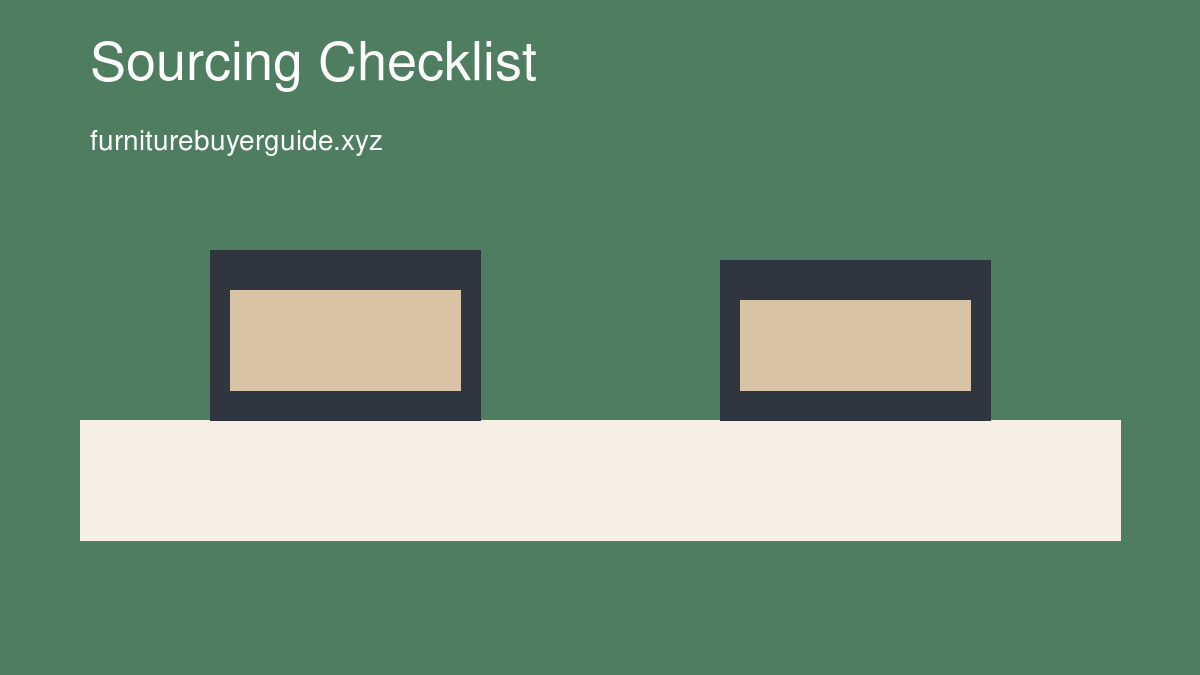 buyer checklist for sourcing furniture from China with material samples