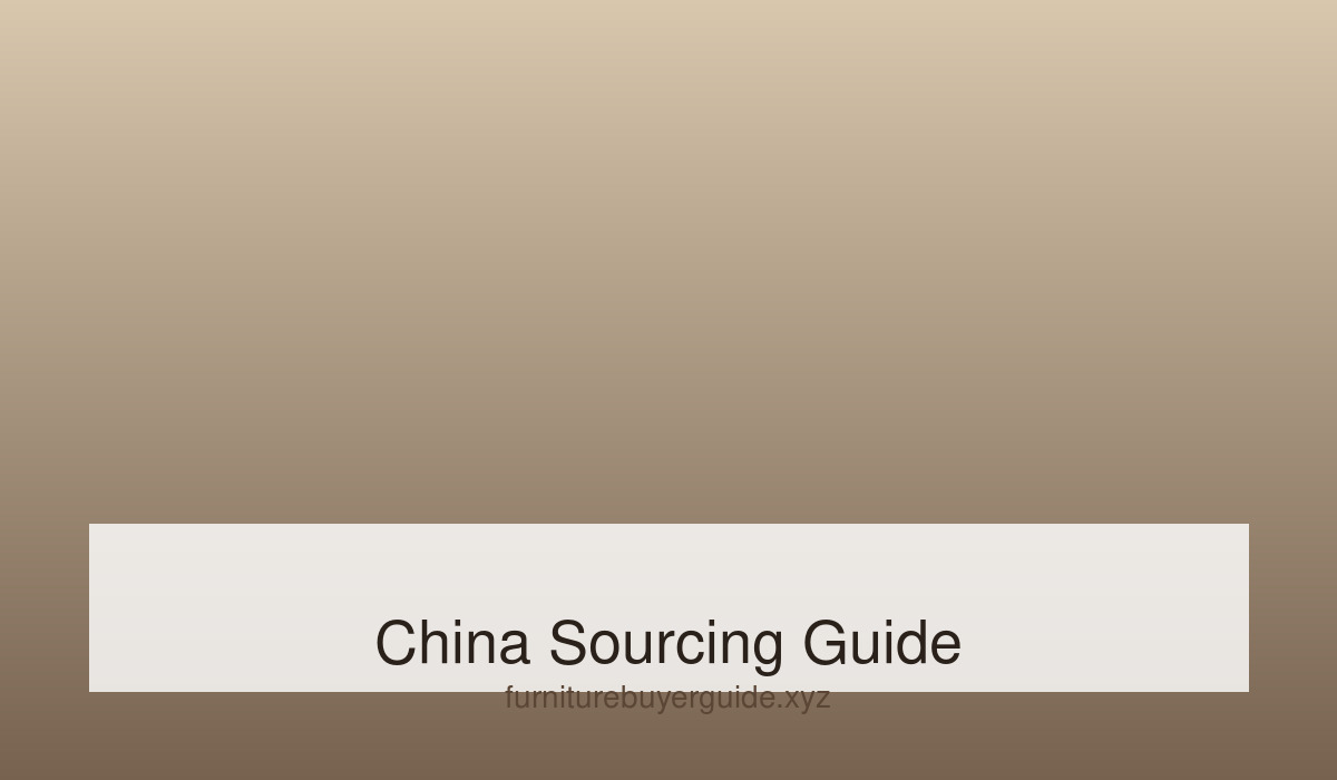 A Buyer’s Guide to Sourcing Furniture from China for Multi-Site Projects